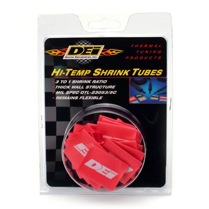 DEI Hi-Temp Shrink Tube 18mm x 1.5in - Red - Detail View