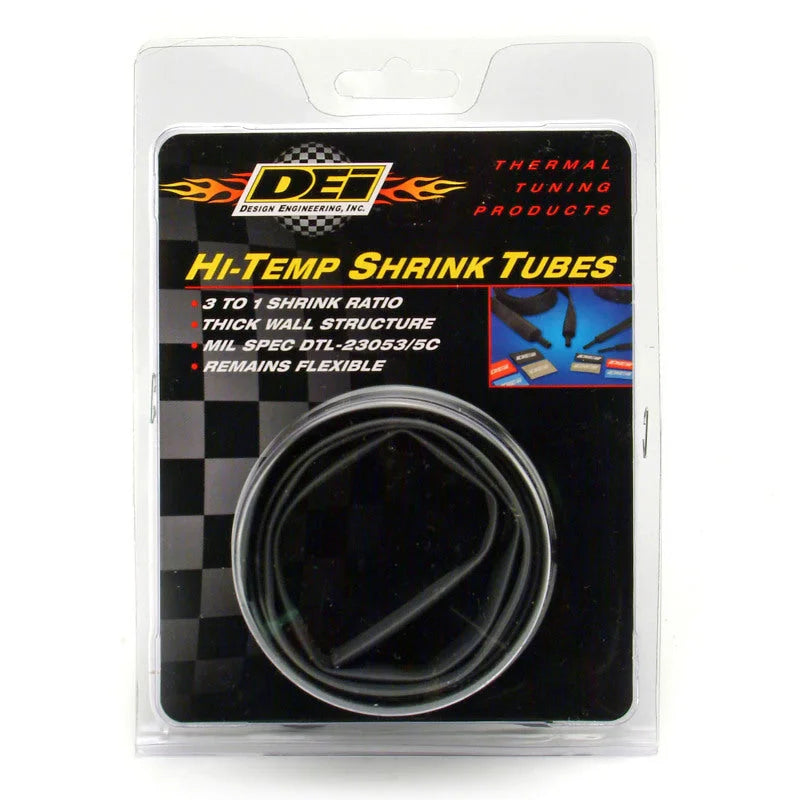 DEI Hi-Temp Shrink Tube 24mm x 4ft - Black - Side View