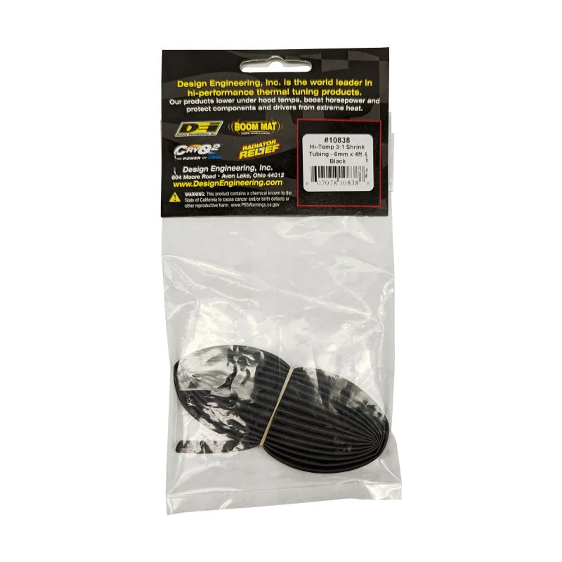 DEI Hi-Temp Shrink Tube 6mm x 4ft - Black - Additional View 5