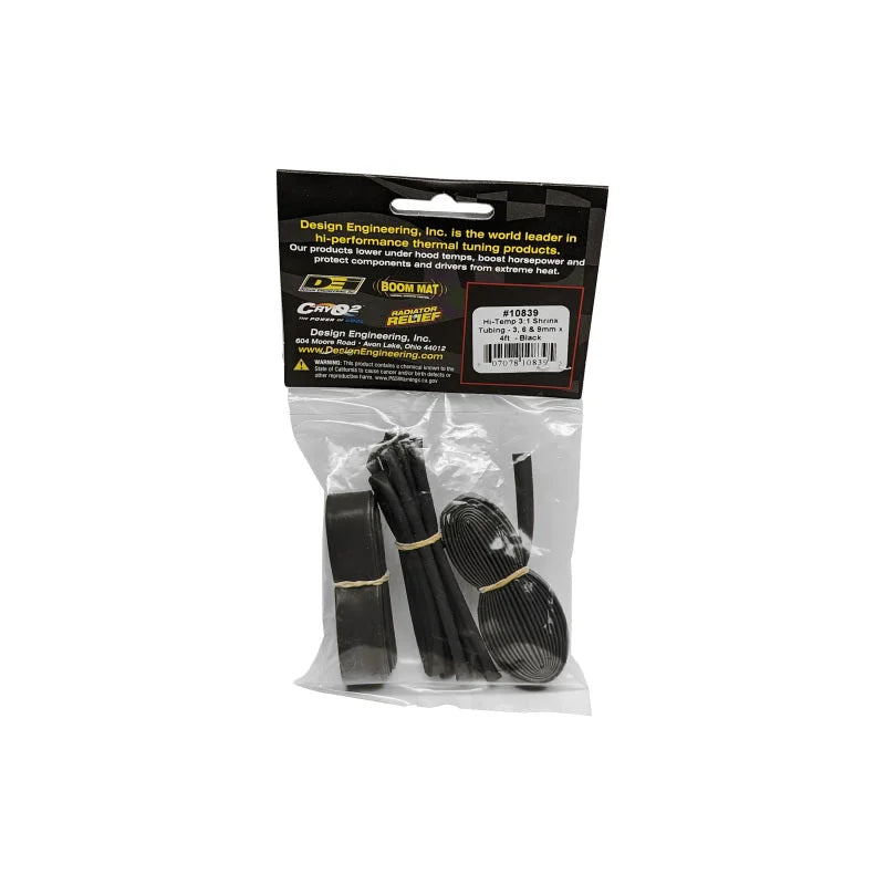 DEI Hi-Temp Shrink Tube Kit - 3/6/9mm x 4ft - Black - Installation View