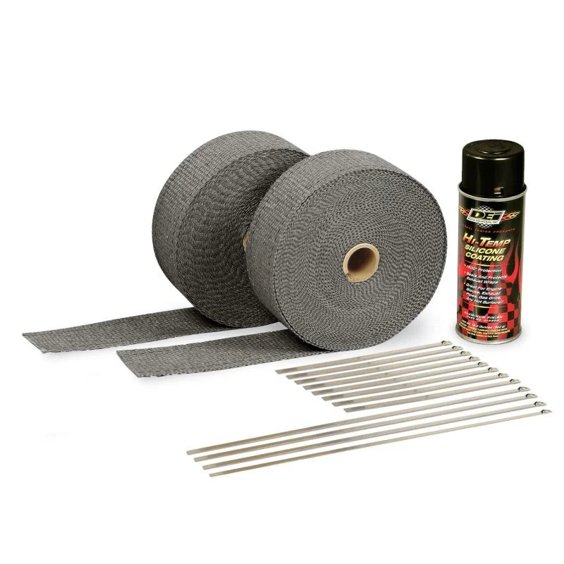 DEI Kit - Black Wrap & Black HT Silicone Coating (Aerosol) - Side View