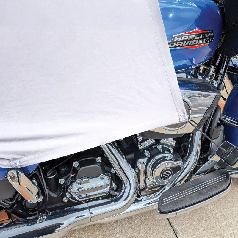 DEI Motorcycle Seat Shade w/Hooks/Straps/Storage Bag - Side View