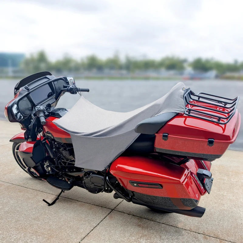 DEI Motorcycle Seat Shade w/Hooks/Straps/Storage Bag - Back View