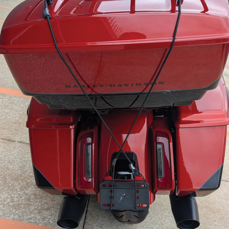 DEI Motorcycle Seat Shade w/Hooks/Straps/Storage Bag - Installation View