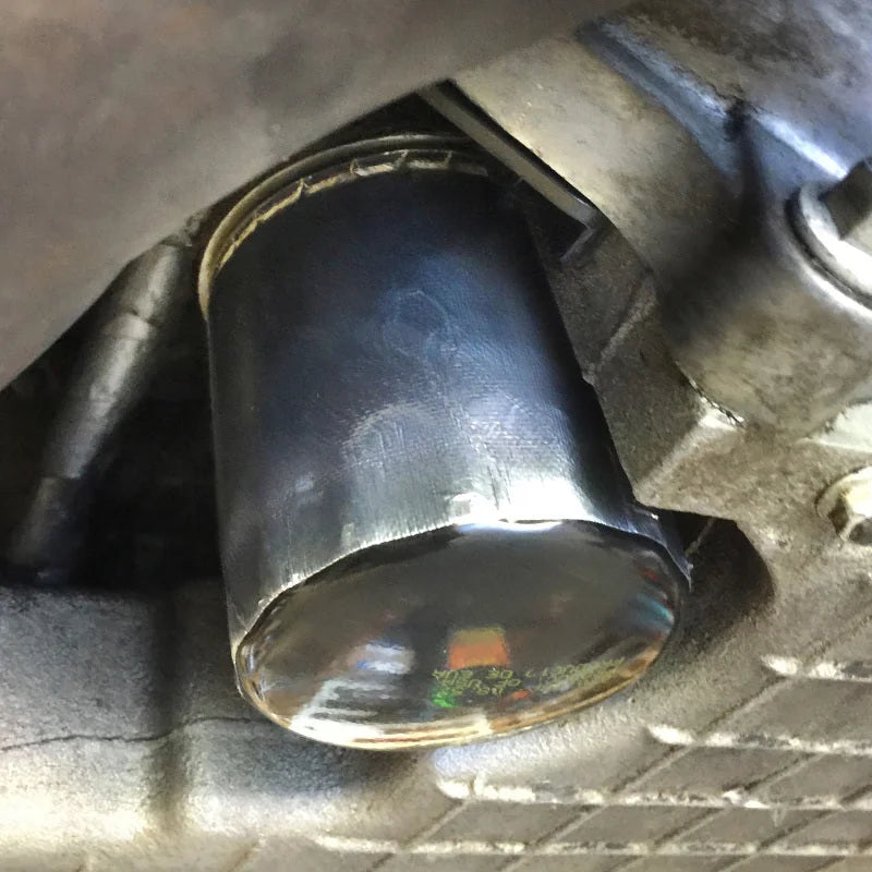 DEI Oil Filter Heat Shield 3.5in x 4.5in x 4in - 3 Pack - Installation View