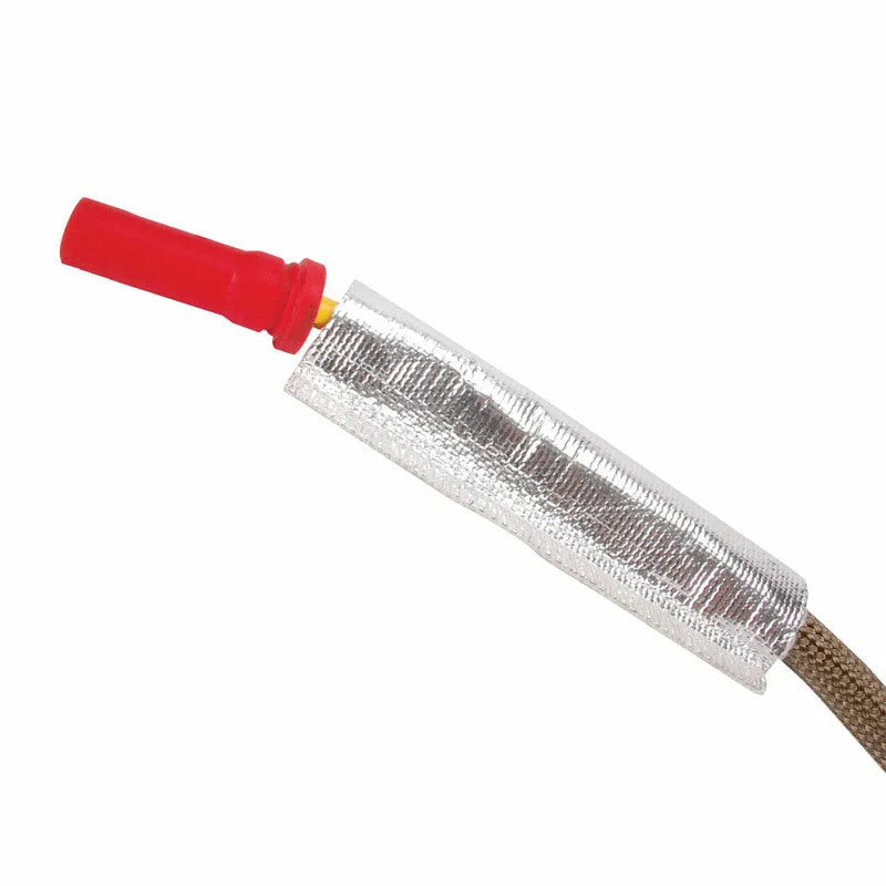 DEI Plug Wire Sheath 3/4in x 6in - 4-pack - Aluminum - Back View