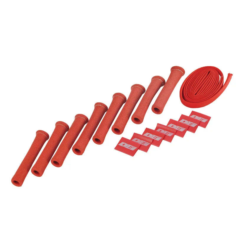 DEI Protect-A-Boot and Wire Kit 8 Cylinder - Red - Side View