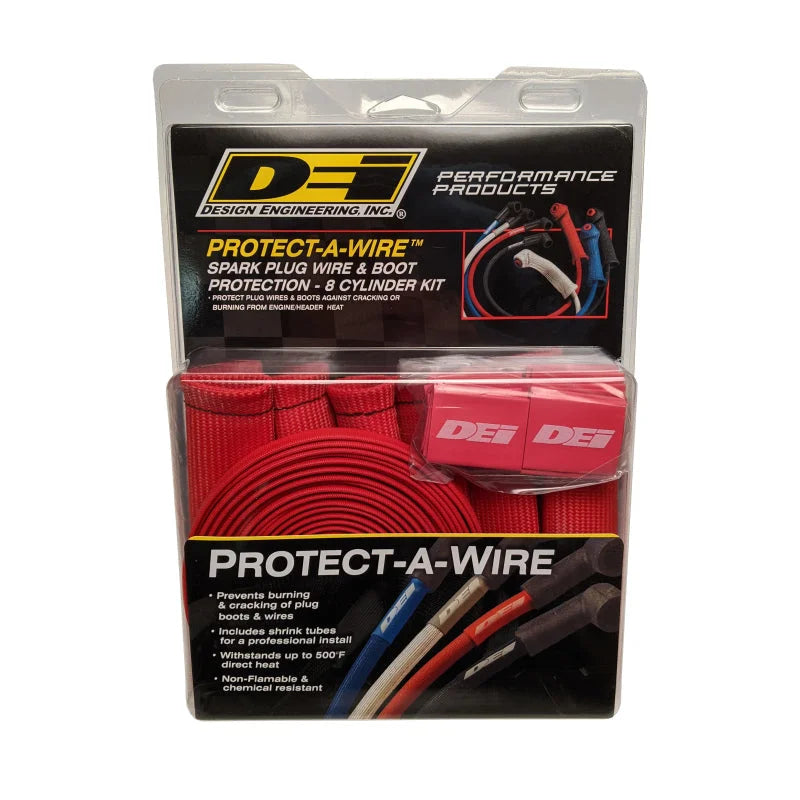 DEI Protect-A-Boot and Wire Kit 8 Cylinder - Red - Detail View