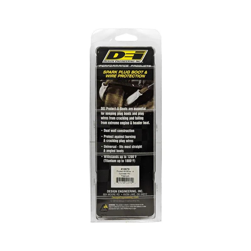 DEI Protect-A-Wire 4 Cylinder Kit - Titanium - Detail View