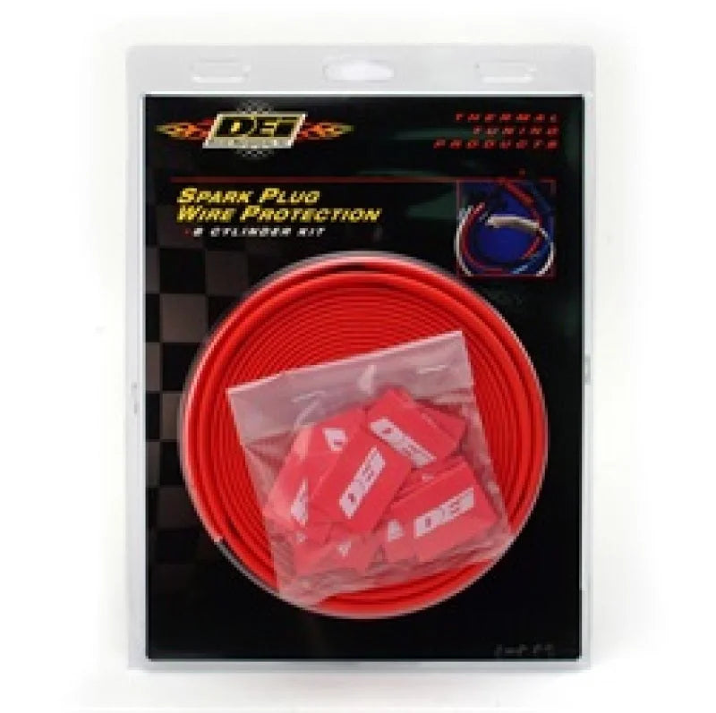 DEI Protect-A-Wire 8 Cylinder - Red - Back View