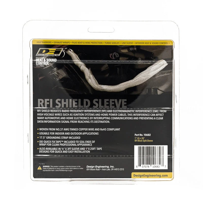 DEI RFI Shield Split Sleeve - 1in x 3ft - Installation View