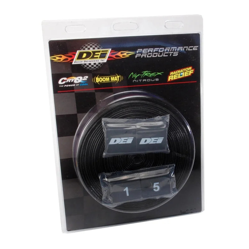 DEI Silicone Protect-A-Sleeve 3/8in - Silicone Fiberglass - 50ft - Black - Side View