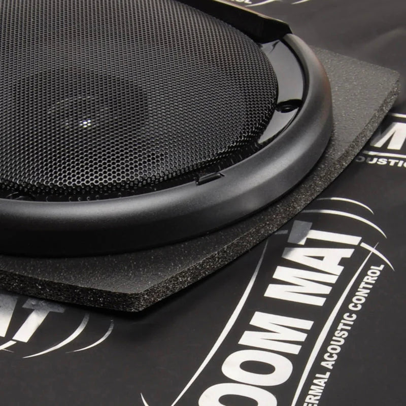 DEI Speaker Baffles 5.25in Round 6.5in Wide 6.5 Height 4in Deep Pair - Back View