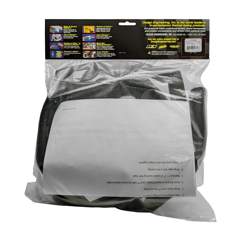 DEI Split Wire Sleeve Easy Loom 25mm-1in x 10 Black - Side View