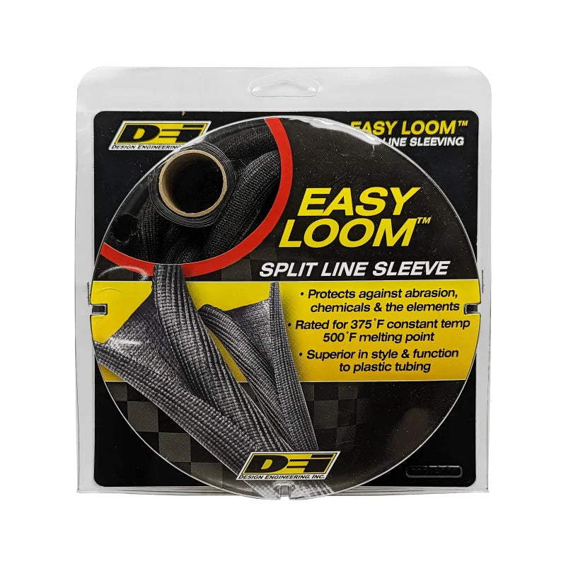 DEI Split Wire Sleeve Easy Loom 8mm-5/16in x 20 Black - Side View