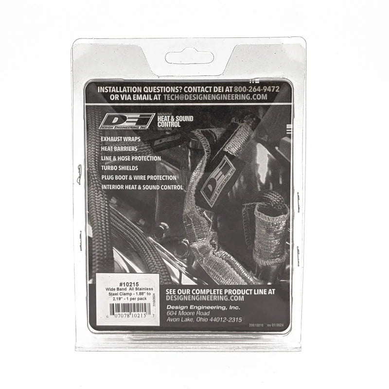 DEI Stainless Clamp 1.88in to 2.19in - Wide Band Clamp 1 per pack - Main Product View