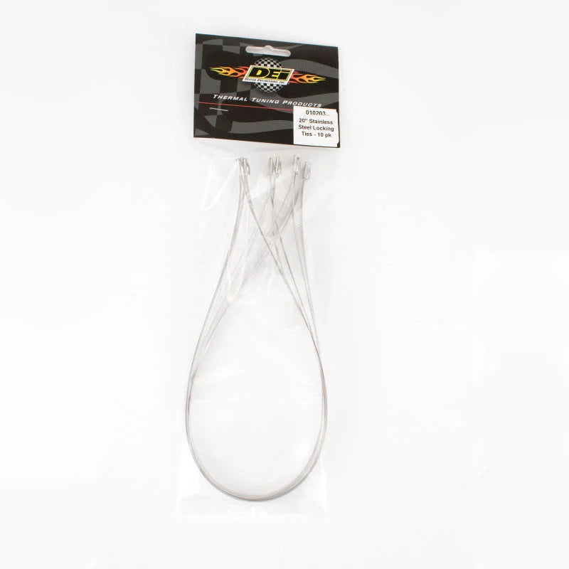 DEI Stainless Steel Locking Tie 20in - 10 per pack - Installation View
