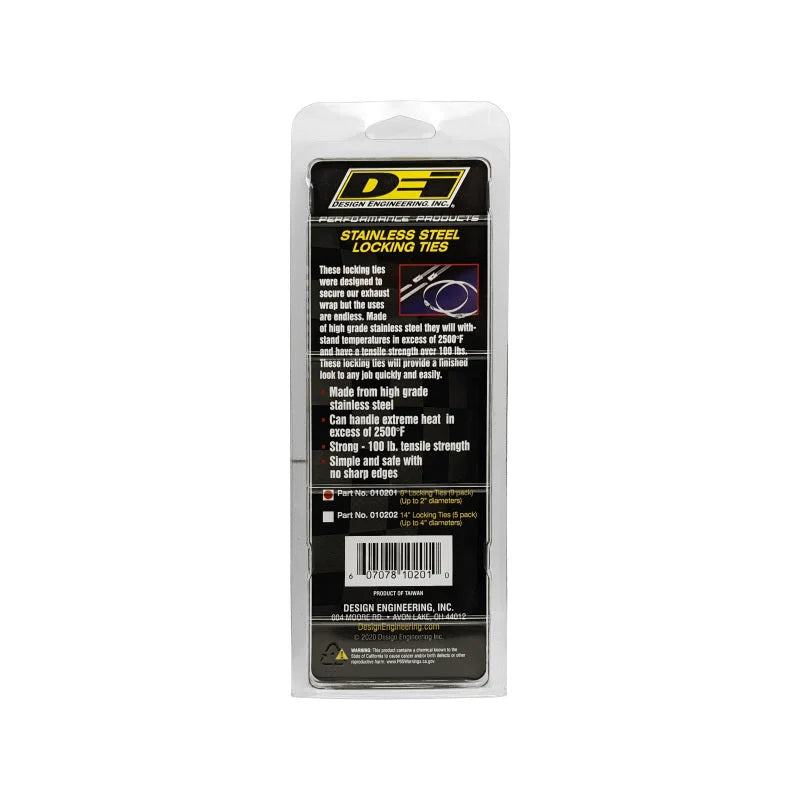DEI Stainless Steel Locking Tie 8in - 8 per pack - Installation View