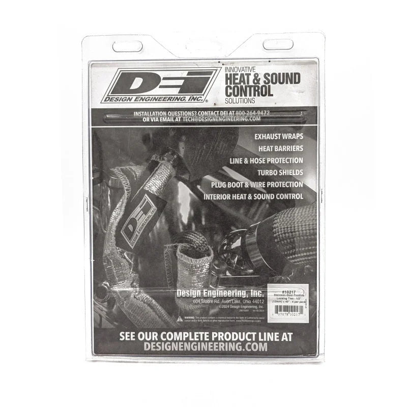 DEI Stainless Steel Positive Locking Tie 1/2in (12mm) x 40in - 4 per pack - Side View