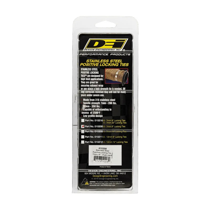 DEI Stainless Steel Positive Locking Tie 1/4in (7mm) x 9in - 8 per pack - Installation View