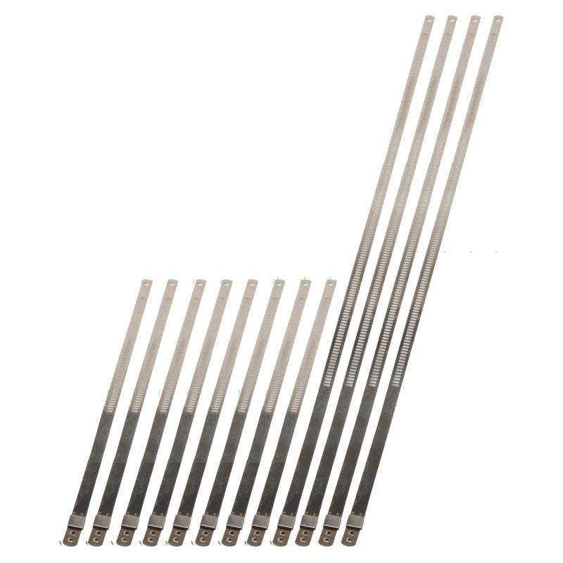 DEI Stainless Steel Positive Locking Tie Eight 1/4in (7mm) x 9in and Four 7mm x 20in - Side View