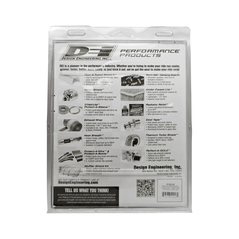 DEI Stainless Steel Positive Locking Tie Eight 1/4in (7mm) x 9in and Four 7mm x 20in - Back View