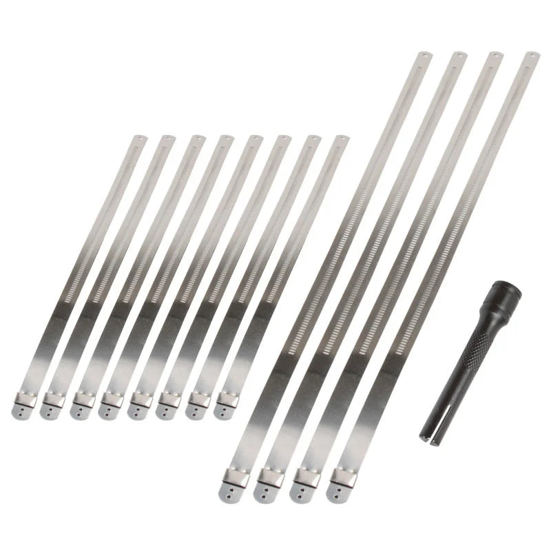 DEI Stainless Steel Positive Locking Tie & Tool Kit - 8in (8 Pack) & 14in (4 Pack) - Main Product View