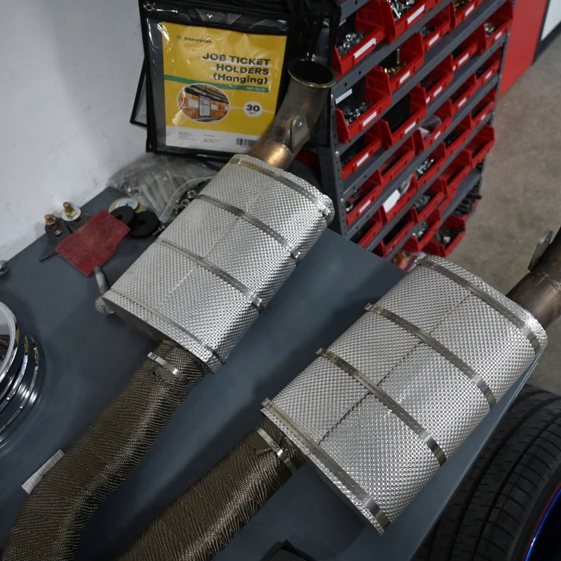 DEI Universal Muffler Shield Kit - Side View