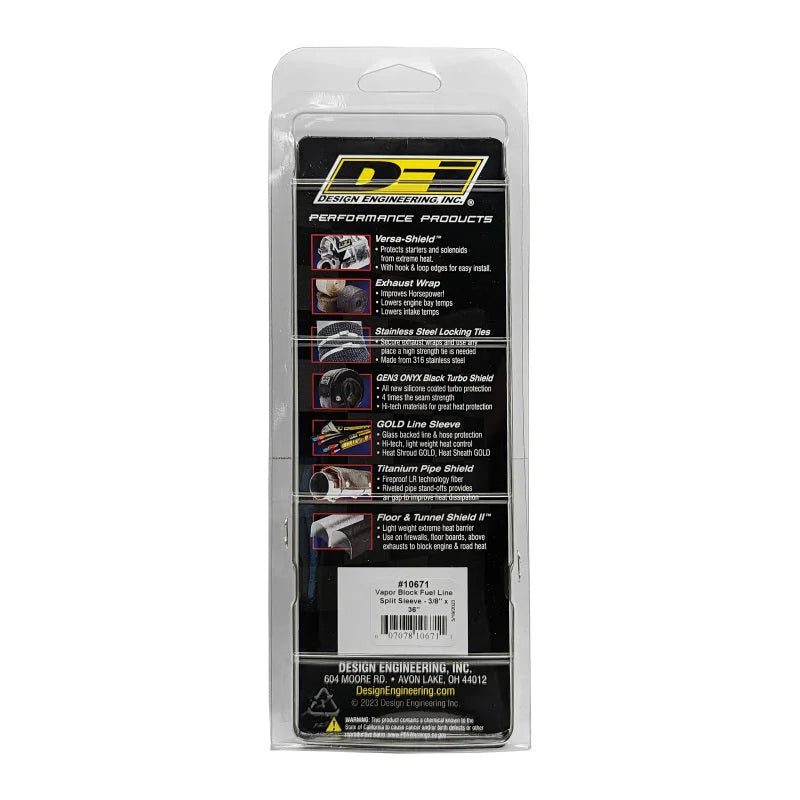 DEI Vapor Block Sleeve 3/8in x 36in - Side View