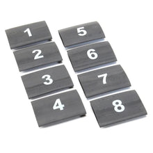 Load image into Gallery viewer, DEI Wire Markers 8pc Set Numbered 1-8 - Black - Main Product View