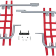 Load image into Gallery viewer, DG Performance Nerf Bars - TRX250EX - Silver/Red - Main Product View