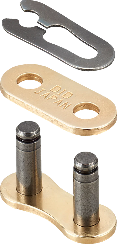 D.I.D 520 MX - Connecting Link - Clip - Gold - Side View
