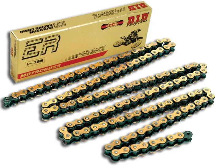 D.I.D D.I.D NON-SEALED CHAIN 428NZ GOLD & BLACK 122FB 428NZGX122FB