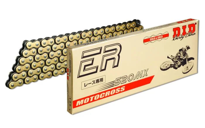 D.I.D D.I.D NON-SEALED CHAIN 520MX GOLD & BLACK 124RB M520MXX124RB