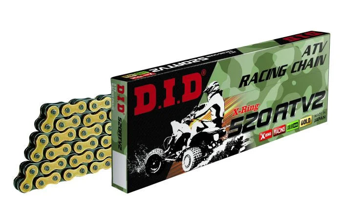 D.I.D D.I.D X-RING 520ATV2 GOLD & BLACK 100FB M520ATV2100FB