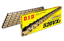 Load image into Gallery viewer, D.I.D D.I.D X-RING CHAIN 520VX3 GOLD &amp; BLACK 112FB M520VX3G112FB