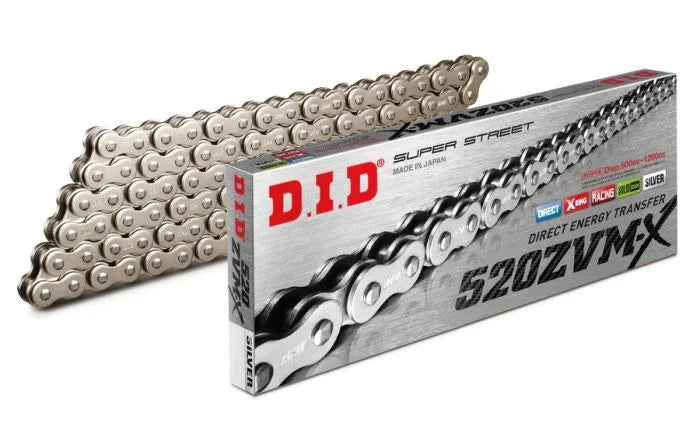 D.I.D D.I.D X-RING CHAIN 520ZVM-X SILVER 120ZB M520ZVMXS120Z