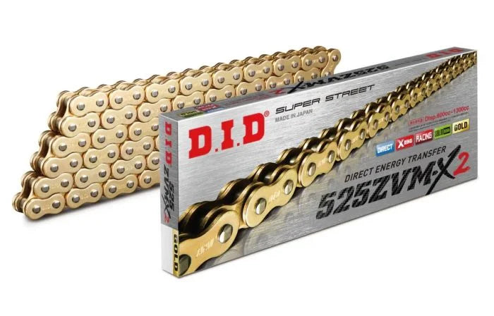 D.I.D D.I.D X-RING CHAIN 525ZVM-X2 GOLD-100FT 525ZVMX2G100F - Main Product View