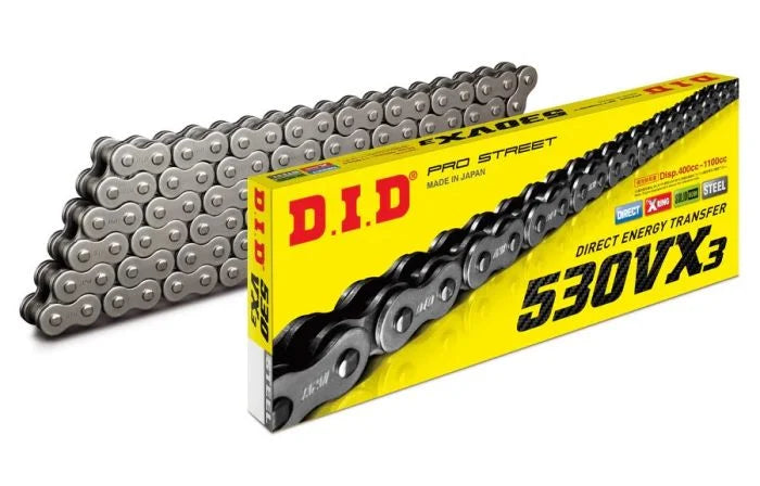 D.I.D D.I.D X-RING CHAIN 530VX3 SILVER 110ZB M530VX3S110ZB