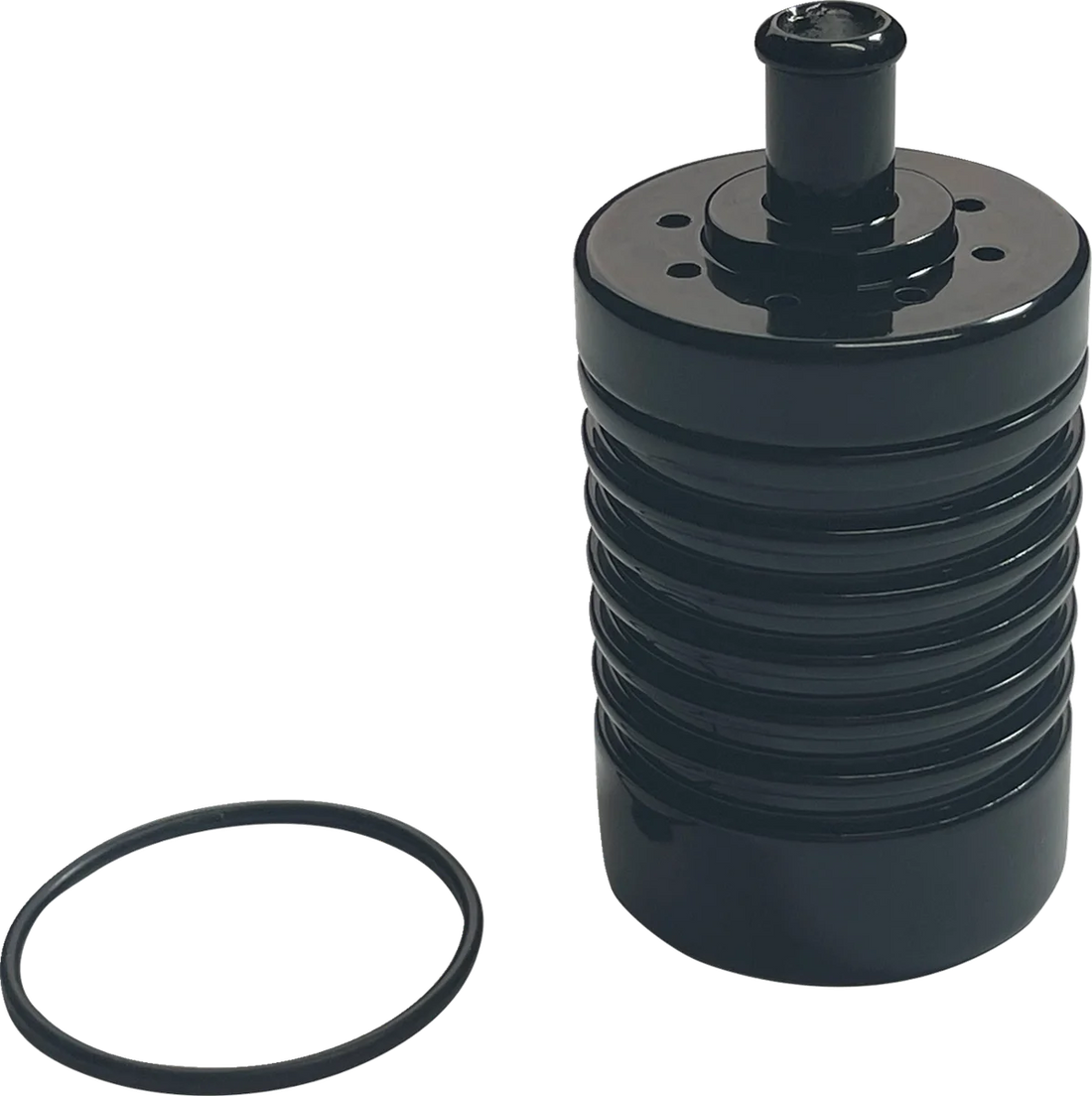 DK Custom Products - Catch Can for External Breather System - Black - DK-4ST-CC-BLK - Side View