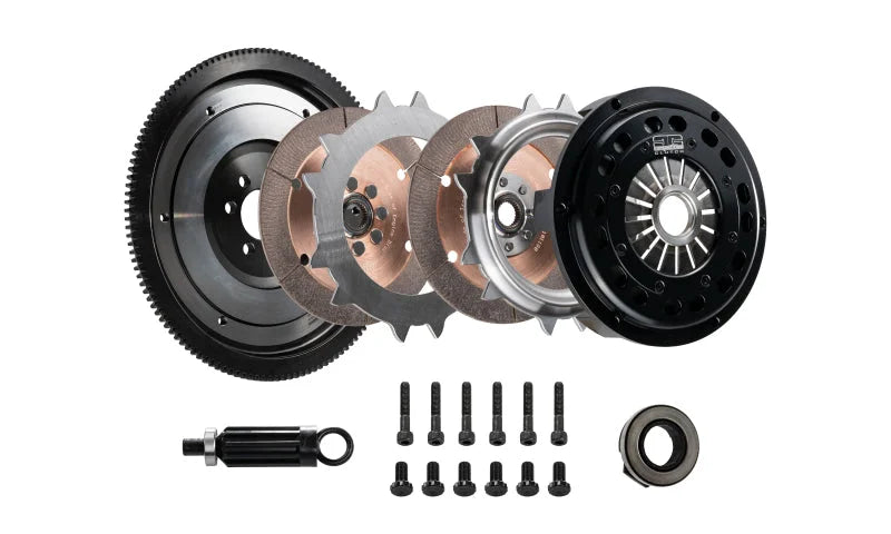 DKM Clutch VW Beetle/Golf/Jetta/Passat 2.0L TDI Twin Disc MR Clutch w/Flywheel (650 ft/lbs Torque) - Side View