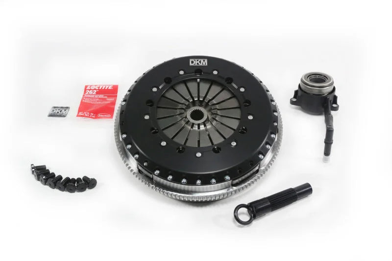 DKM Clutch VW MK4 R32 MS Twin Disc Clutch Kit w/Steel Flywheel (660 ft/lbs Torque) - Side View