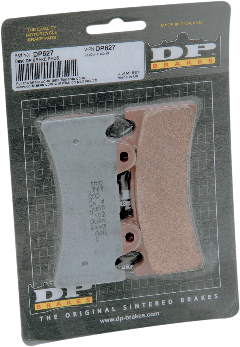 DP Brakes Sintered Brake Pads - 6-Piston J-Brake DP-627 - Side View