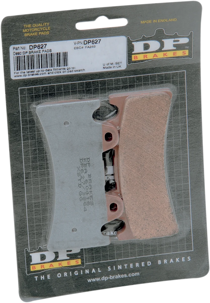 DP Brakes Sintered Brake Pads - 6-Piston J-Brake DP-627 - Side View
