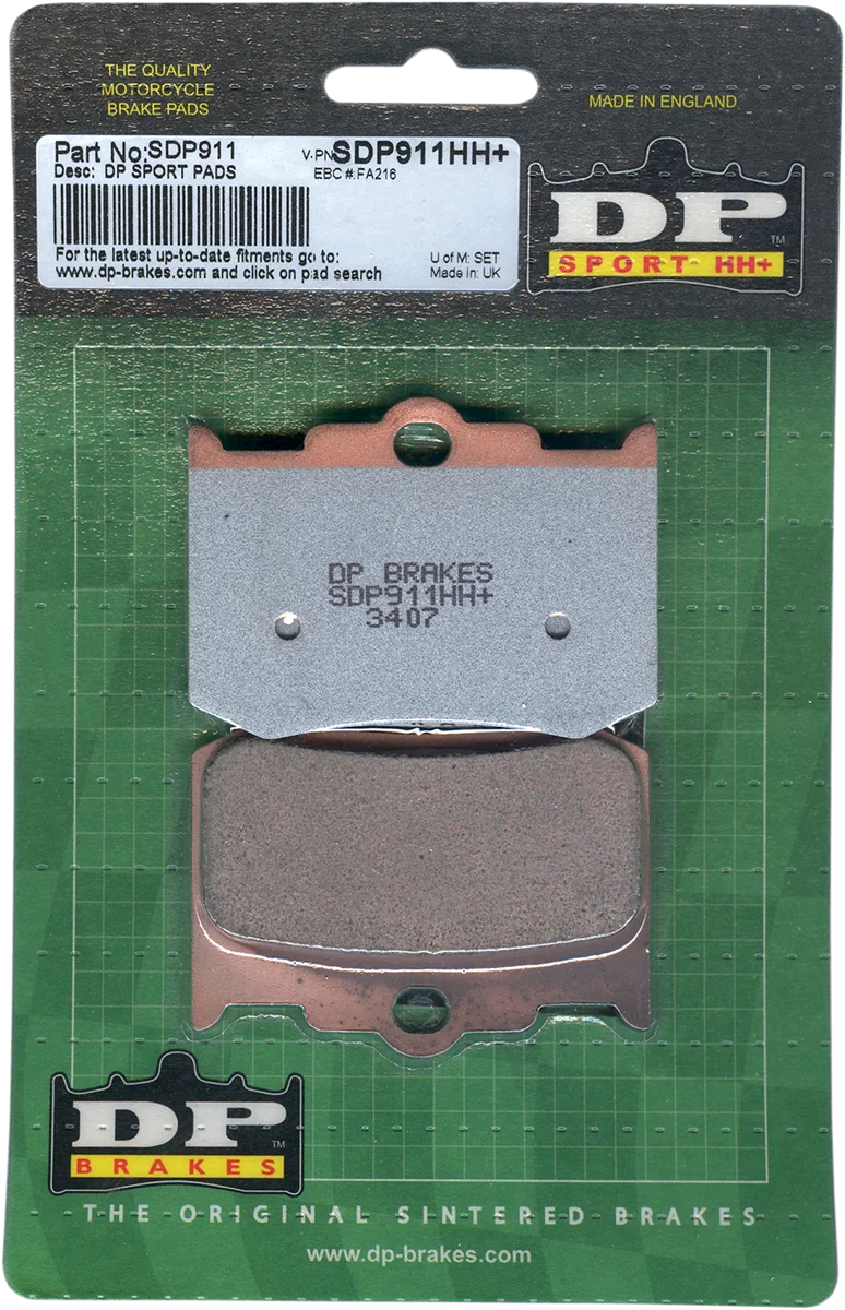 DP Brakes Sintered Brake Pads - 6-Piston J-Brake DP-627 - Detail View