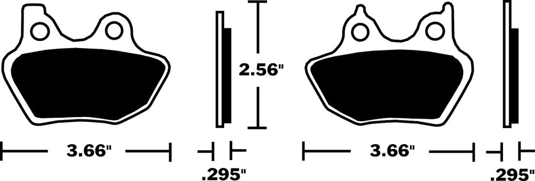 DP Brakes Sintered Brake Pads DP-918 - Back View