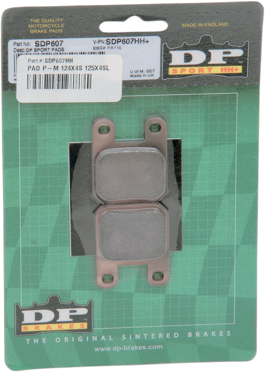 DP Brakes Sintered Brake Pads SDP607HH - Side View