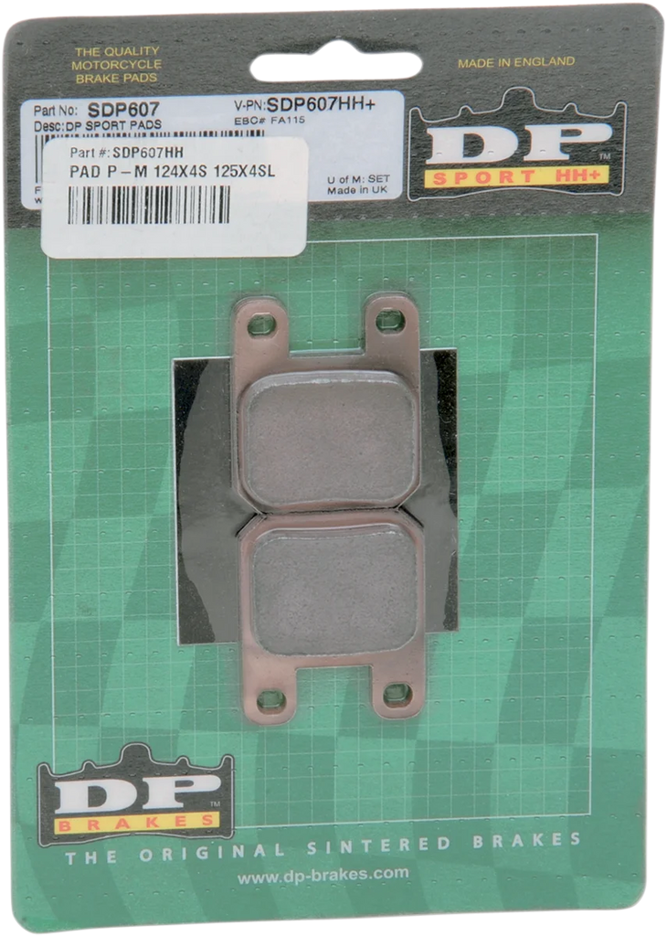 DP Brakes Sintered Brake Pads SDP607HH - Side View