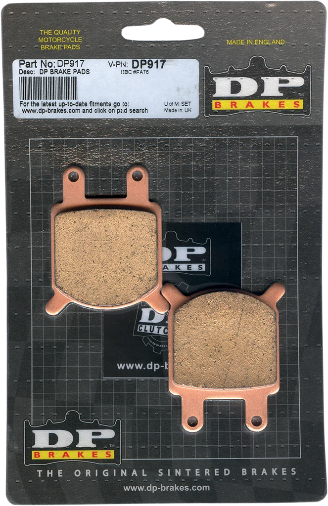 DP Brakes Standard Brake Pads fits Kawasaki - Side View
