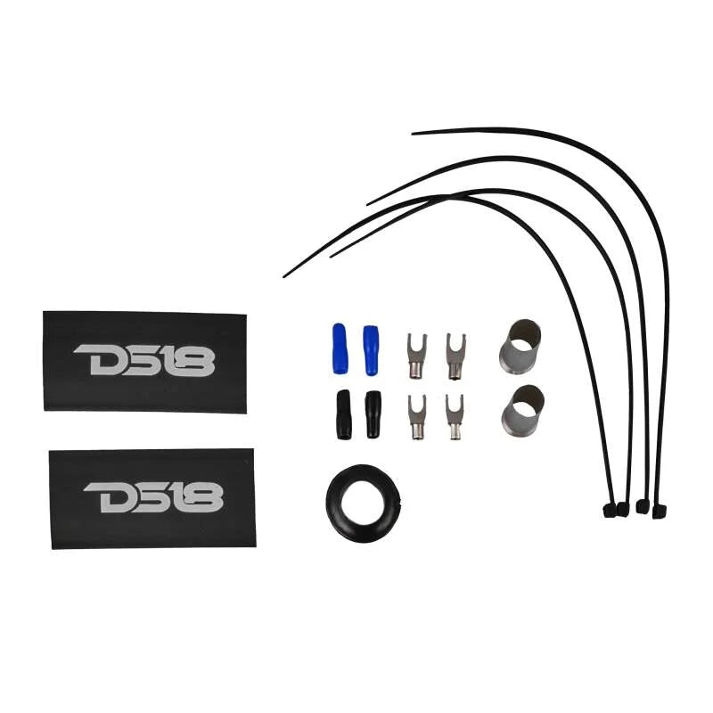 DS18 0-GA Amplifier Install Kit Advance- Blue - Side View